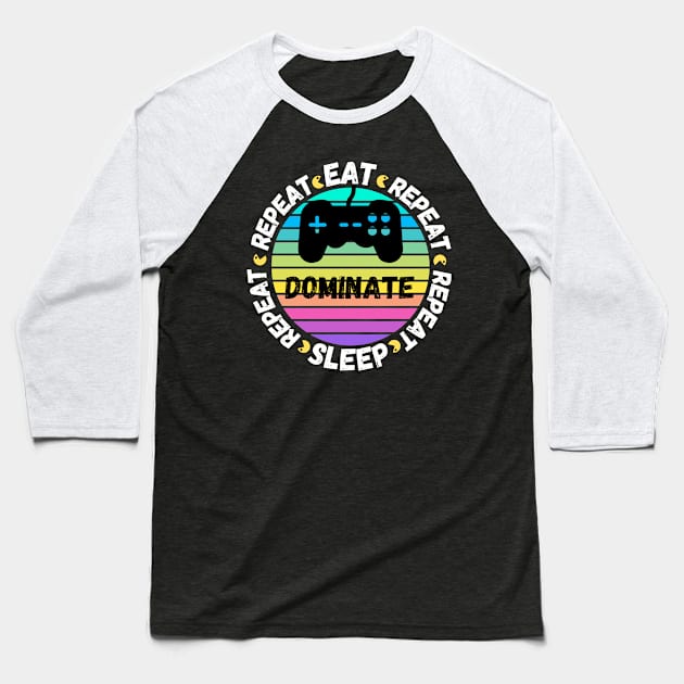 Gamer Domination Baseball T-Shirt by GMAT